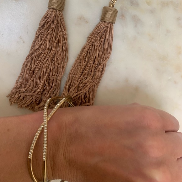 2 for 1 fringe drop earrings and gold bangle! - Picture 3 of 6